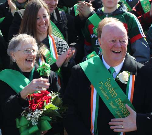 Grand Marshall  Bill Homan blew the whistle to begin the Parade